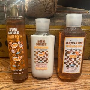 Bath & Body Works Sun Shine Mimosa - Mist, Body Lotion, Body Wash - New.